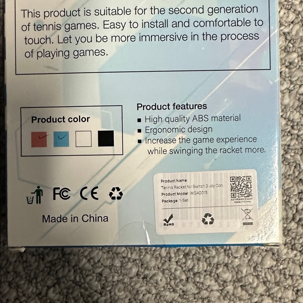 Tennis Racket SW-WQP001 Nintendo Switch 2 Joy-Con Accessory - Picture 3 of 5